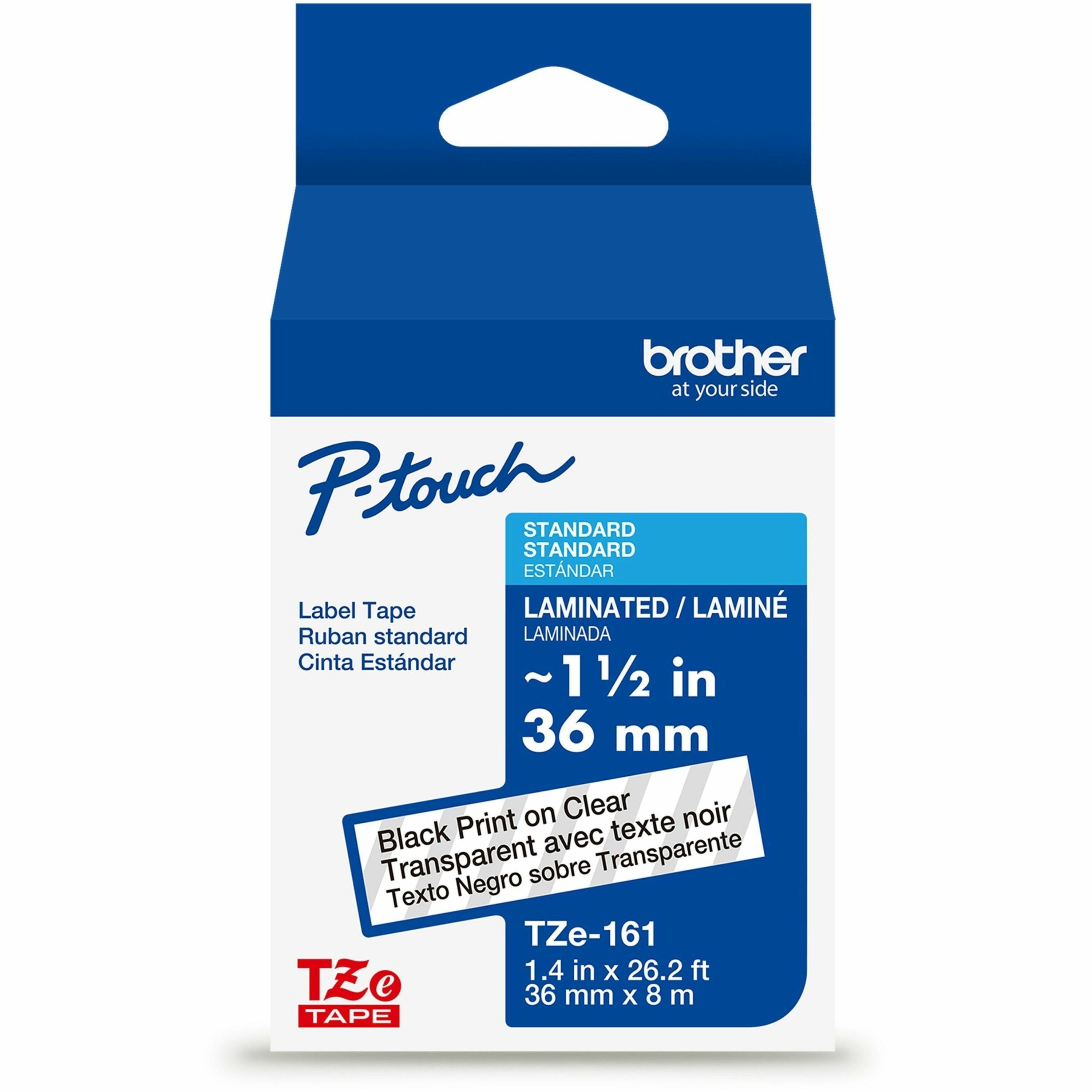Brother P-touch TZe Laminated Label Tape Brother P-touch TZe Laminated Label Tape
